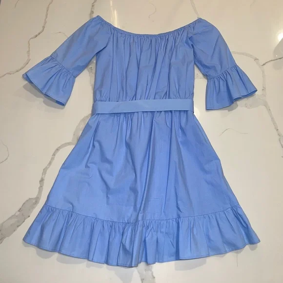 Lovers + Friends Light Blue Off-Shoulder Mini Dress -  threedaughtersproperties.com